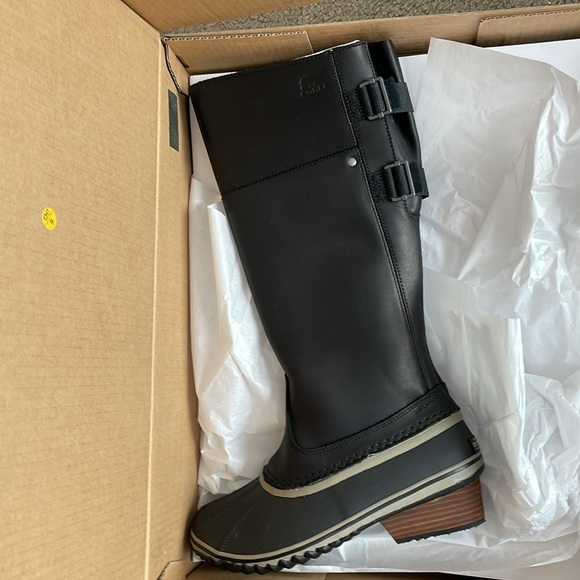 Rare 🔥 SOREL Slimpack Riding Tall waterproof Boots Black NEW IN BOX US 10.5 - Picture 8 of 17